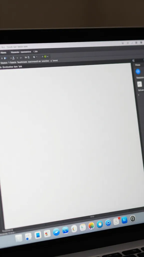 closeup of a single AI text editor on a laptop screen showing a draft
