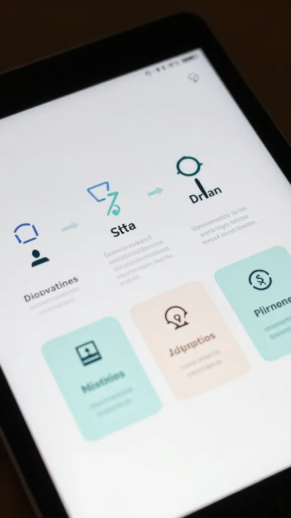 closeup of a single infographic summarizing information on a tablet
