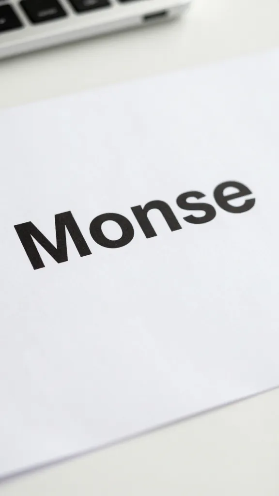 closeup of a single article headline draft on a clean desk
