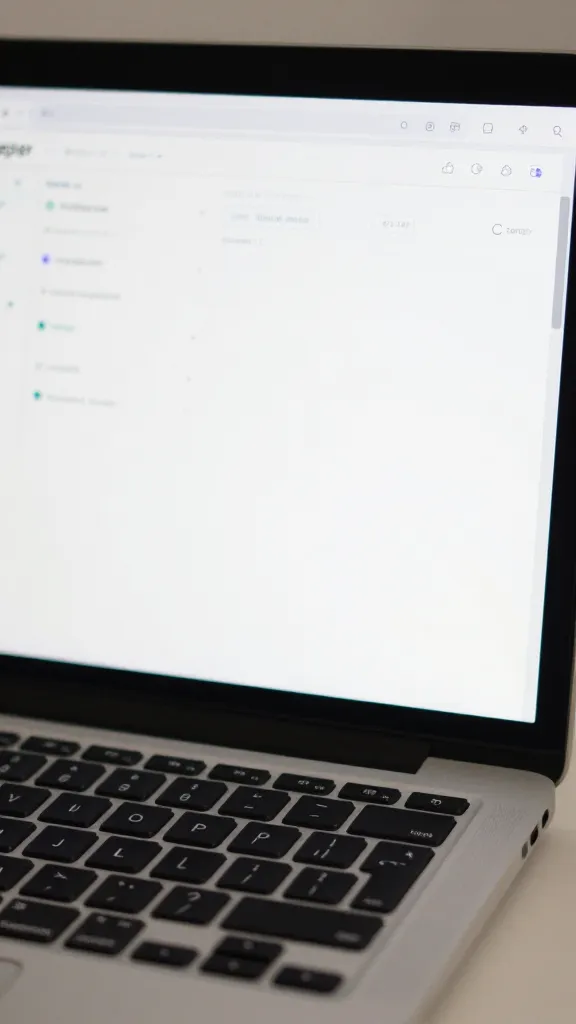 closeup of a single laptop running Zapier automation dashboard on screen