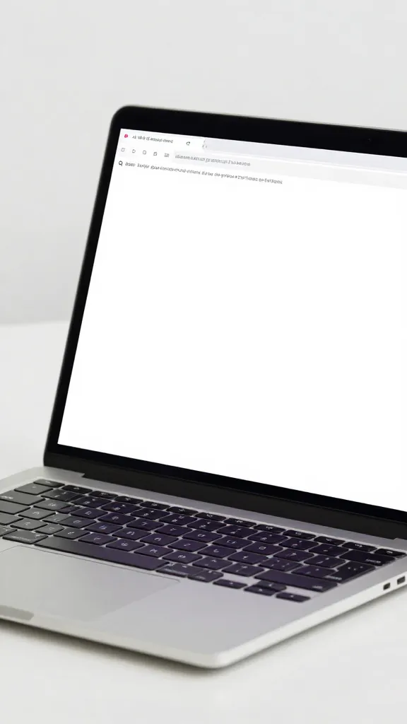 closeup of a single laptop on a clean desk with AI tool UI open