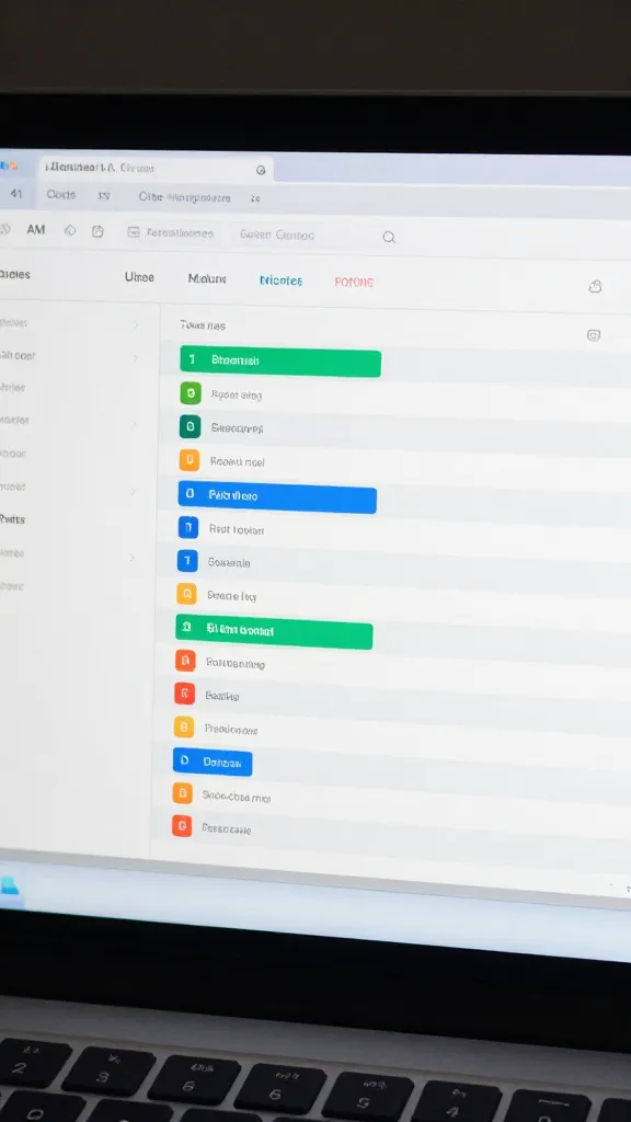 closeup of a single automated task dashboard on a laptop screen