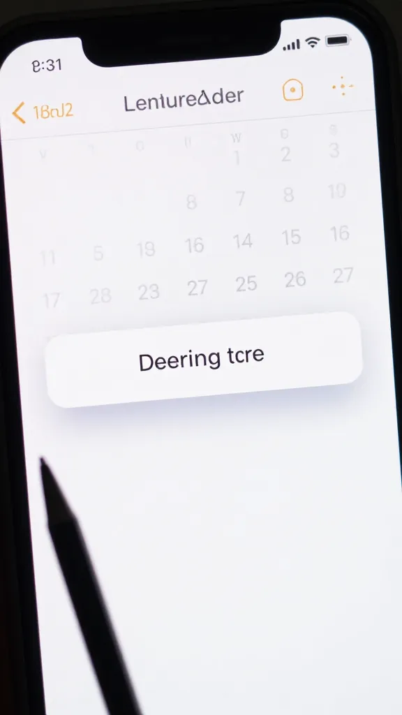 closeup of a single calendar reminder notification on a smartphone