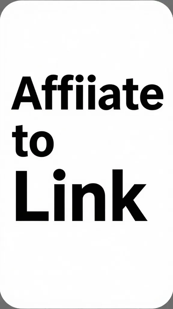 closeup of a single affiliate link card with bold headline text
