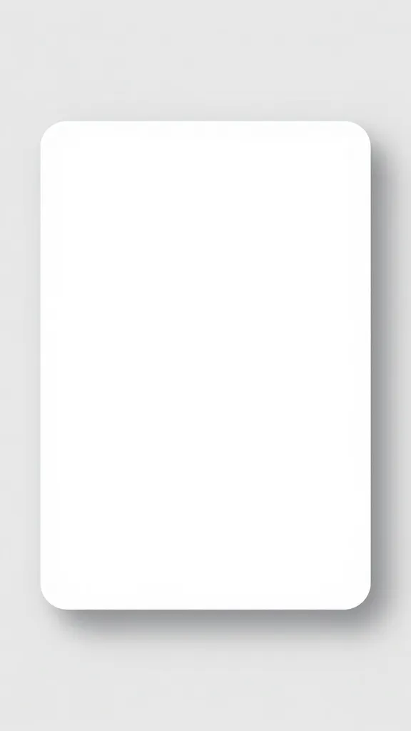 closeup of a single digital product mockup on a clean white card