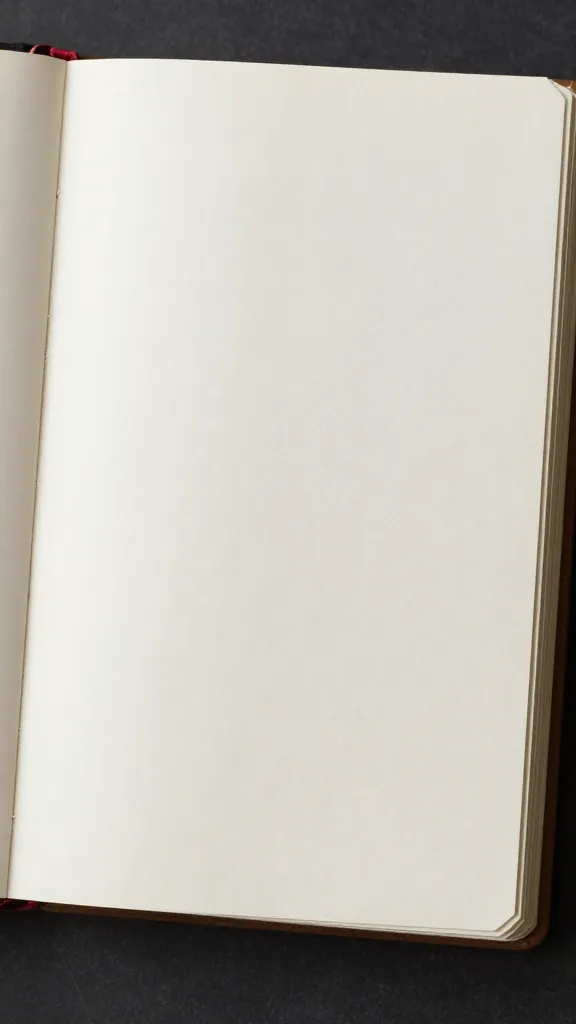 closeup of a single manuscript notebook with AI-generated text open on page
